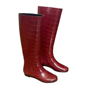 Henry Ferrera Colorado Rain Boots RED animal print women’s 6 M